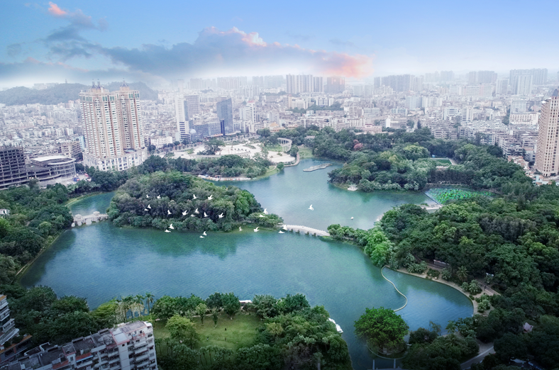 項目采用EPC模式，總湖體水域面積約50公頃，主要建設內容包括：控源截污、活水補給、內源治理、水生態(tài)修復、廁所改造、公園環(huán)境綜合整治。僅經過3個多月治理，從劣五類達到地表水Ⅱ類標準，構建“水下森林”景觀，擦亮綠色低碳城市名片，提升城市品質品味。
